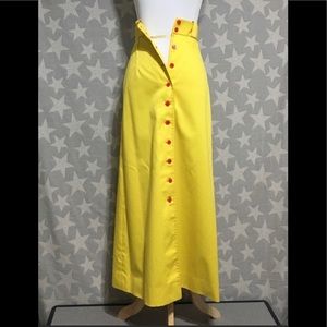 Ellen Tracy Yellow A-line Maxi Skirt